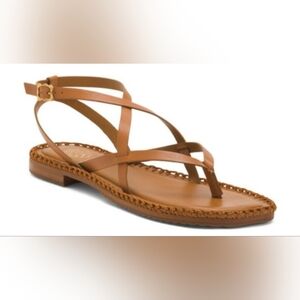 Vince Camuto Brown Leather Boho Sandals Made In Brazil Women's Size 8.5